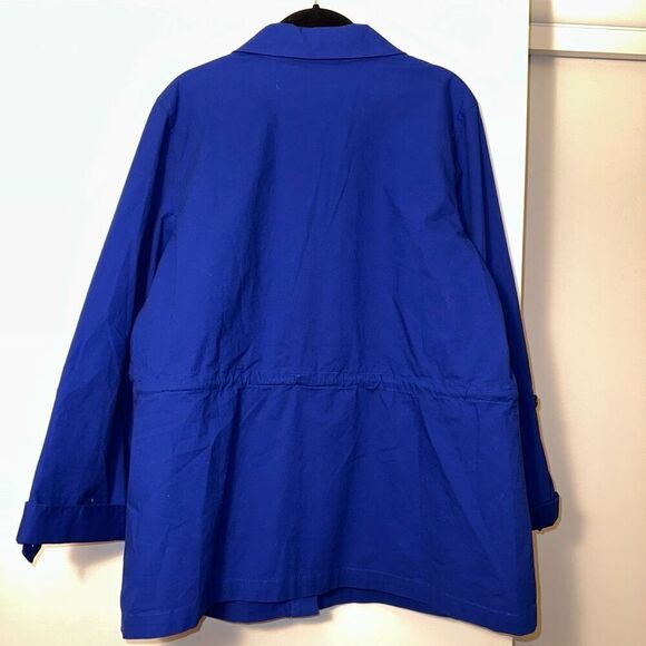 Chicos Women’s Royal Blue Lightweight Cinched Waist Jacket Size 2 (Large) - Picture 5 of 11